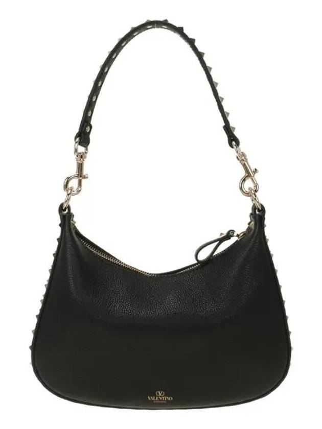 Leather Shoulder Bag Black - VALENTINO - BALAAN 4