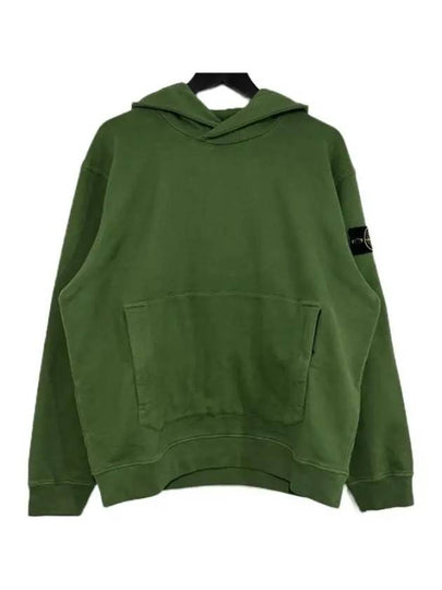 Wappen Patch Cotton Fleece Hoodie Olive - STONE ISLAND - BALAAN 2