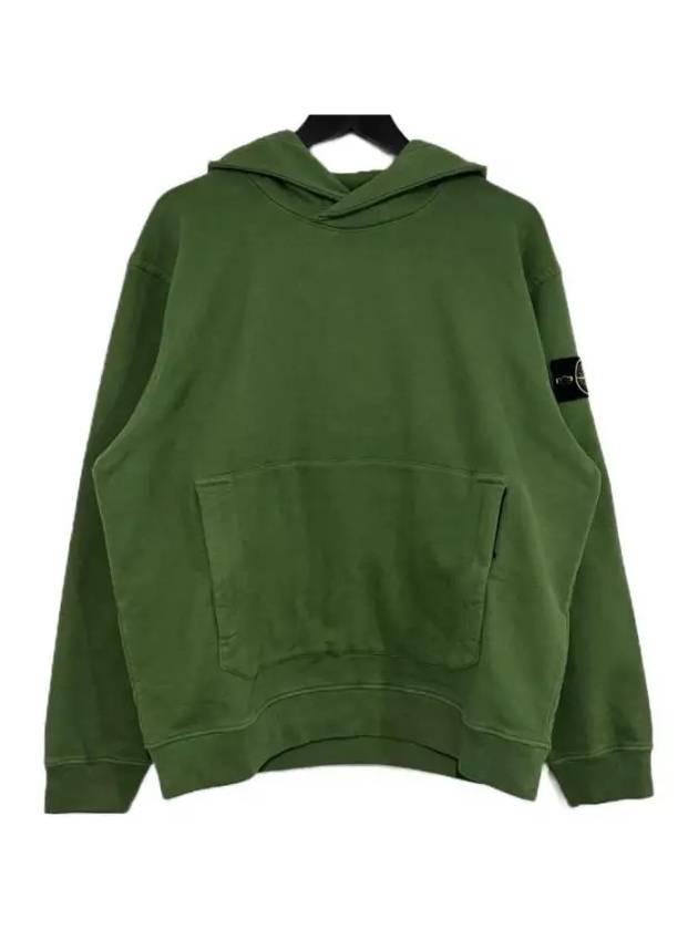 Waffen Patch Cotton Fleece Hoodie Olive - STONE ISLAND - BALAAN 2