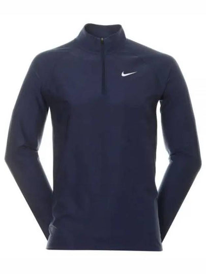 Golf Dri-Fit ADV Tour Half Zip Long Sleeve T-Shirt Navy - NIKE - BALAAN 2