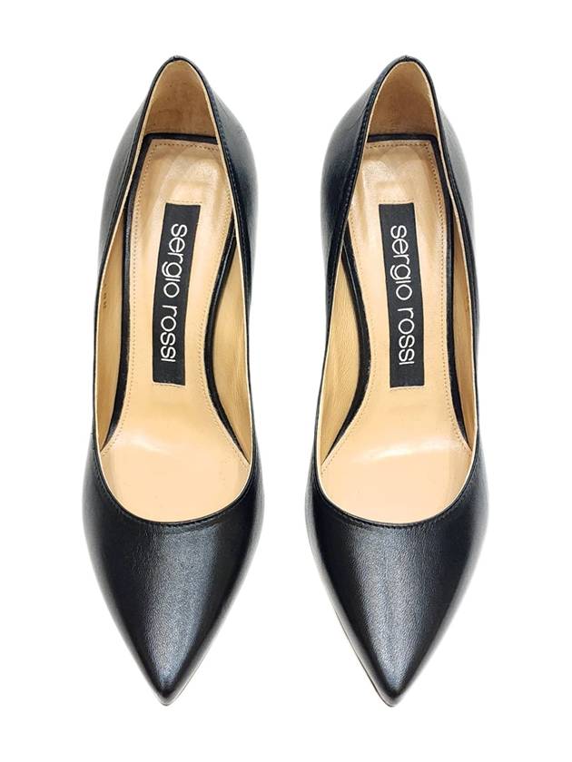 Women's Metal Logo Pumps Black A81753 MAGN05 1000 - SERGIO ROSSI - BALAAN 3