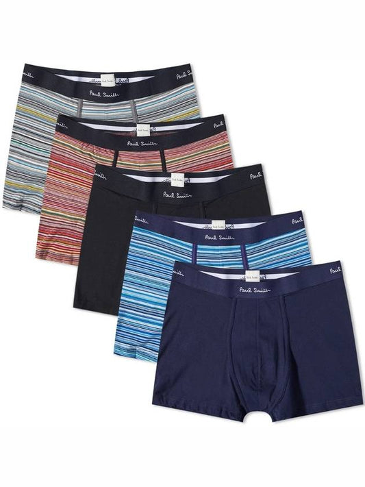 Signature Stripe Mix Cotton Boxer Briefs 5 Pack - PAUL SMITH - BALAAN 2