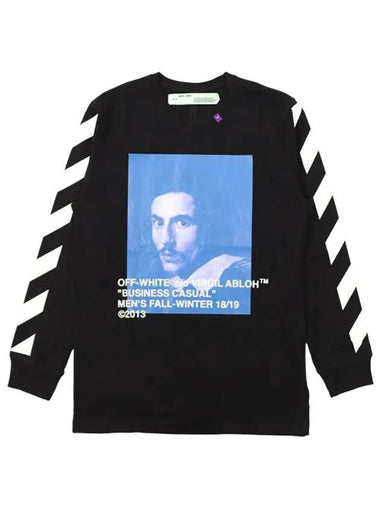 Diag Bernini Long Sleeve T-Shirt Black - OFF WHITE - BALAAN 1