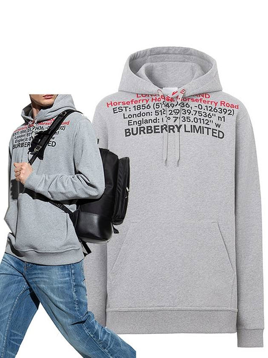 Location Cotton Hoodie Grey - BURBERRY - BALAAN 2