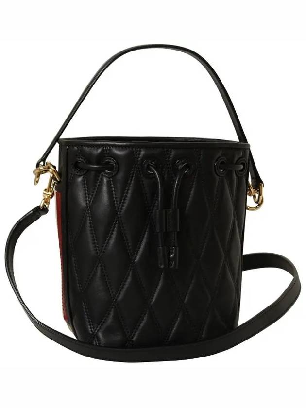 Donae Leather Bucket Bag Black - BALLY - BALAAN 2