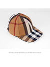 Logo Check Cotton Ball Cap Birch Brown - BURBERRY - BALAAN 2