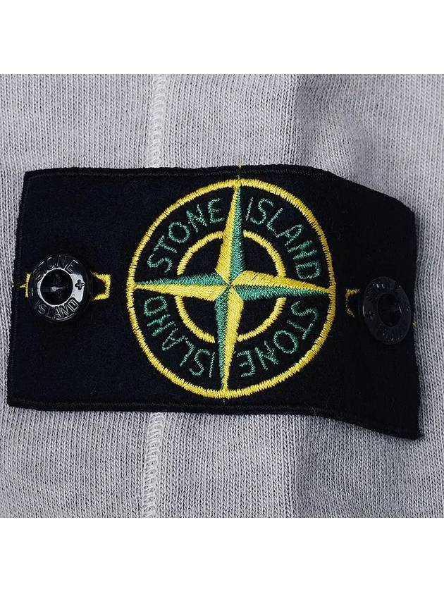 Logo Patch Cotton Zip Up Hoodie Lavender Gray - STONE ISLAND - BALAAN 5