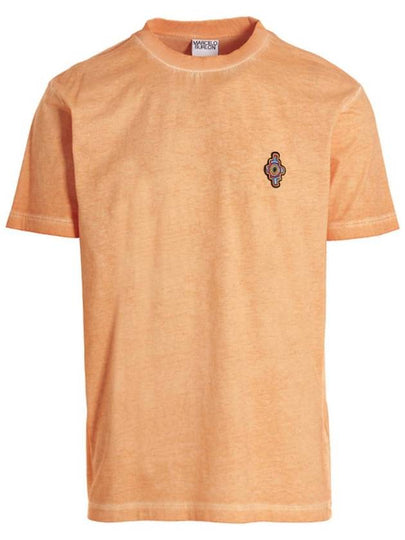 Sunset Cross Short Sleeve T-Shirt Orange - MARCELO BURLON - BALAAN 2