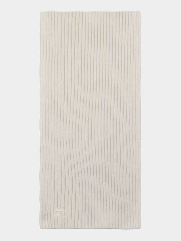 Ac Ribbed Scarf - Courreges - Wool - Neutral - COURREGES - BALAAN 2