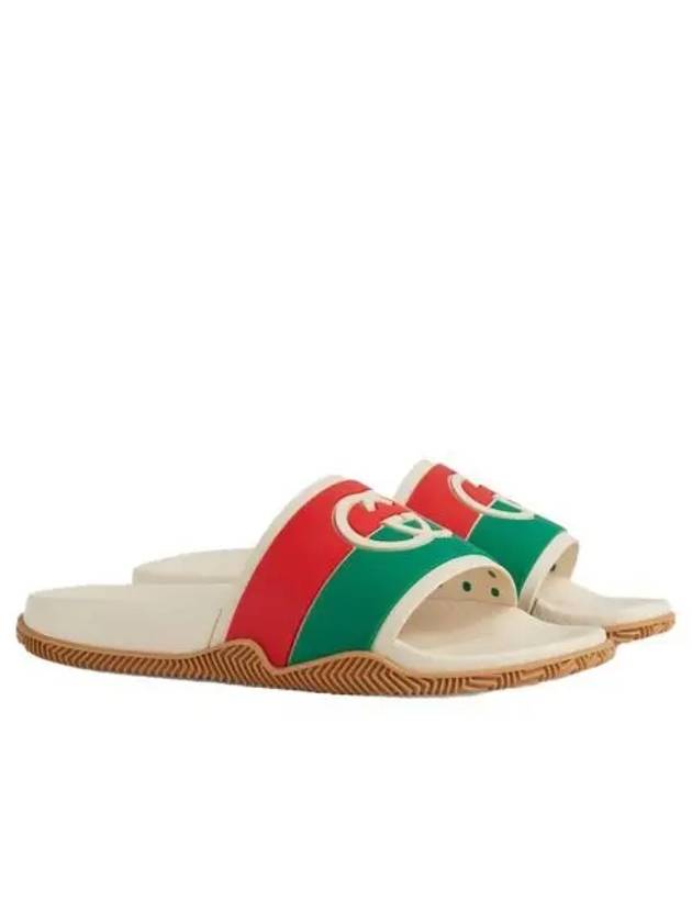 Interlocking G Slippers Ivory - GUCCI - BALAAN 2