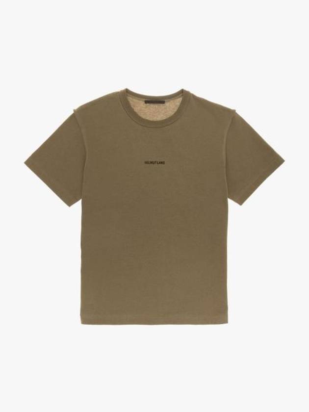 Inside Out Logo Short Sleeve T-Shirt Olive - HELMUT LANG - BALAAN 2