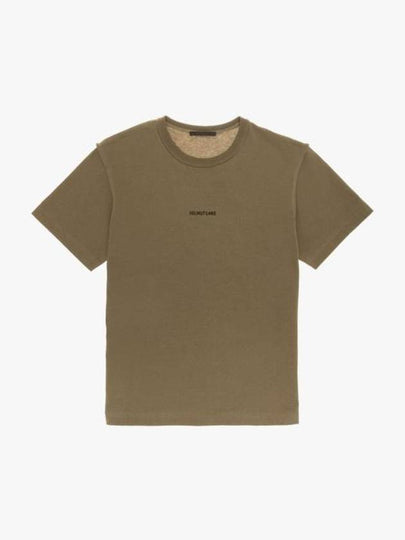 Inside Out Logo Short Sleeve T-Shirt Olive - HELMUT LANG - BALAAN 2