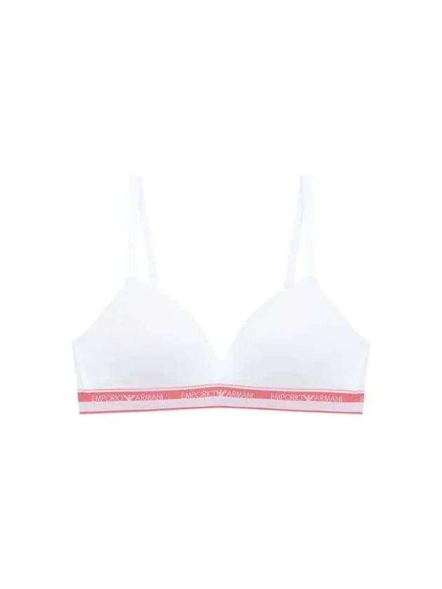 UNDERWEAR Women s Logo Line Band Triangle Bra White - EMPORIO ARMANI - BALAAN 1