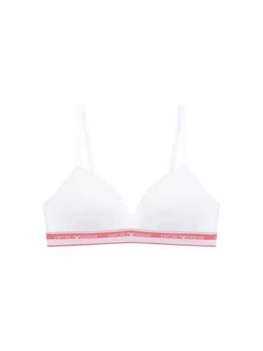 UNDERWEAR Women s Logo Line Band Triangle Bra White - EMPORIO ARMANI - BALAAN 1