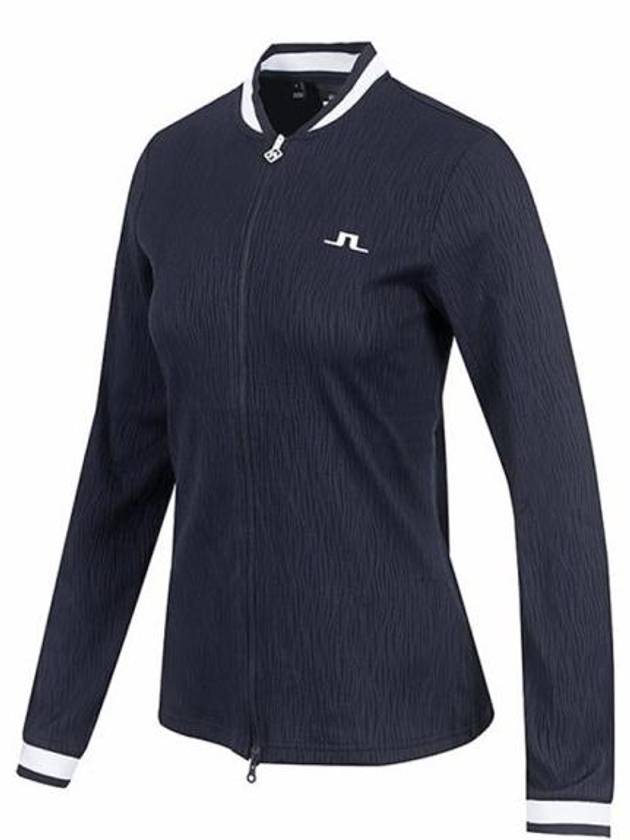 Women's Leonor Mid Layer Golf Zip-Up Jacket Navy - J.LINDEBERG - BALAAN 3