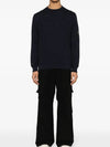 Diagonal Raised Fleece Sweatshirt Navy - CP COMPANY - BALAAN 4