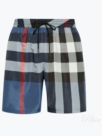 Check Swim Shorts Blue - BURBERRY - BALAAN 2