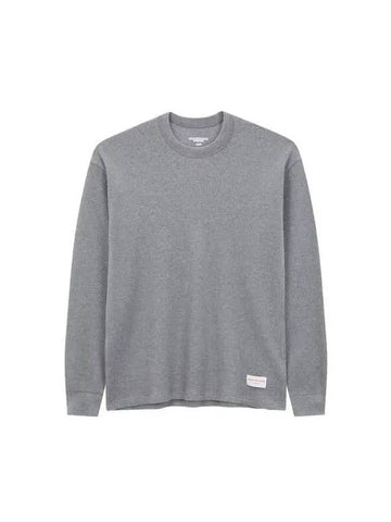 UNISEX Waffle Cotton Crewneck T Shirt Melange Gray - ALEXANDER WANG - BALAAN 1