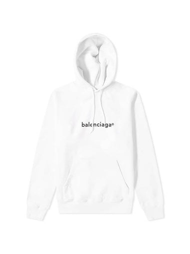 Logo Hoodie White - BALENCIAGA - BALAAN 1