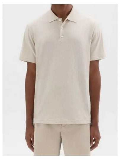 Bronn Cotton Short Sleeve Polo Shirt Beige - THEORY - BALAAN 2