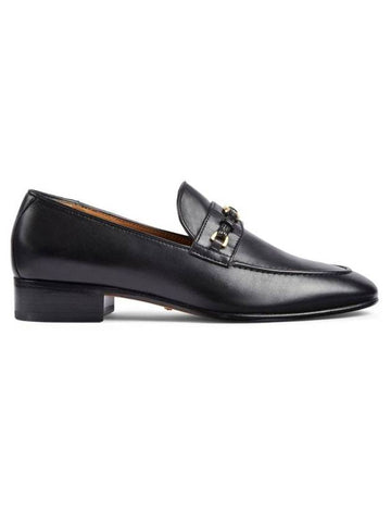 Horsebit Interlocking G Leather Loafer Black - GUCCI - BALAAN 1