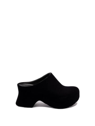 Terra Foam Clog Flocked Rubber Slip-Ons Black - LOEWE - BALAAN 1