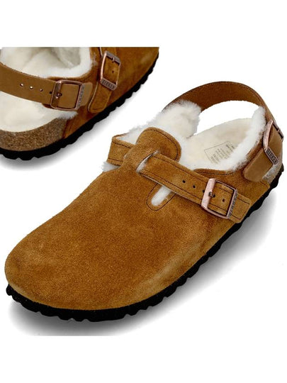 Tokio Shearling Suede Sandals Brown - BIRKENSTOCK - BALAAN 2