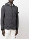 Wappen Patch Skin Touch Nylon Hooded Jacket Charcoal - STONE ISLAND - BALAAN 4