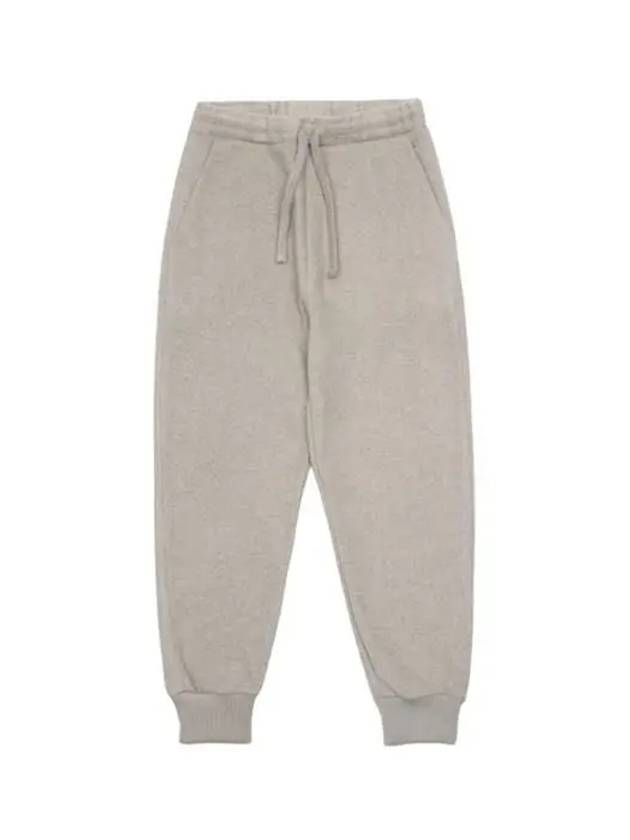 Drawstring Wool Blend Track Pants Beige - AMI - BALAAN 2