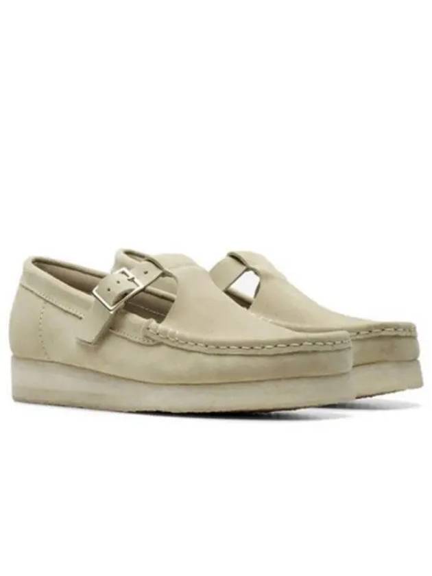 Wallabee T-Bar Maple Suede Loafers Beige - CLARKS - BALAAN 2