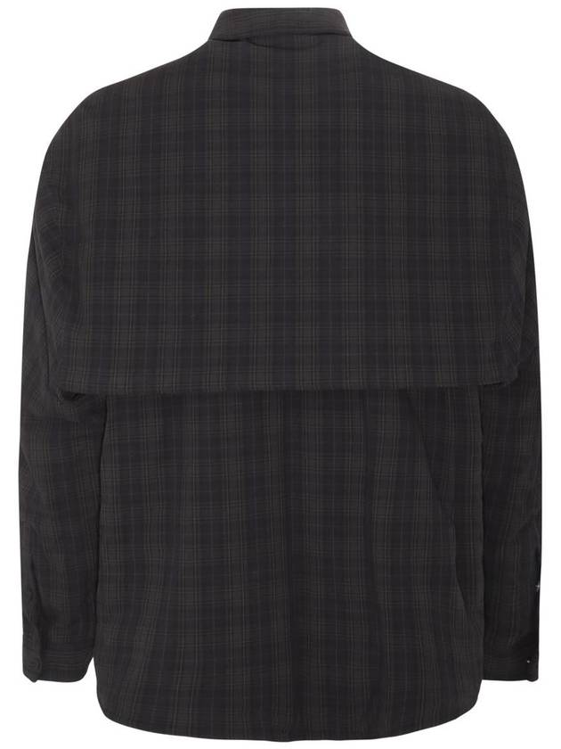 Checked Pattern Long Sleeve Shirt Grey - BALENCIAGA - BALAAN 3