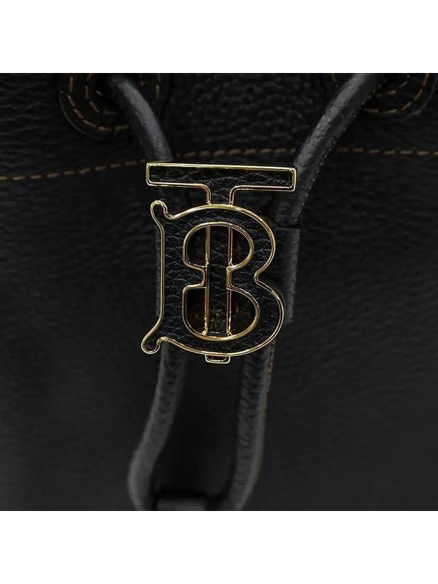 Mini Grainy Leather TB Bucket Bag Black - BURBERRY - BALAAN 3