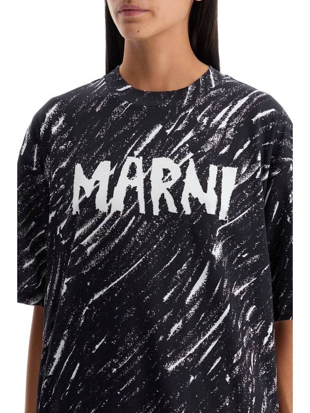 "abstract pattern logo t-shirt with - MARNI - BALAAN 4