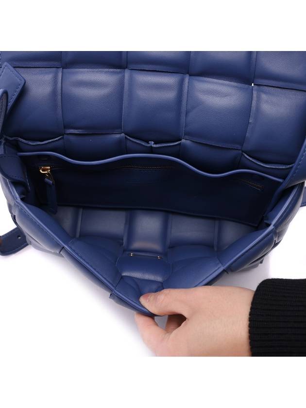 Gold Padded Cassette Cross Bag Navy - BOTTEGA VENETA - BALAAN 7