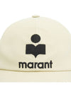 Tyron Logo Cotton Ball Cap Ecru - ISABEL MARANT - BALAAN 7