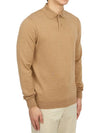 Men's Jerry Wool Long Sleeve Polo Shirt Beige - A.P.C. - BALAAN 4