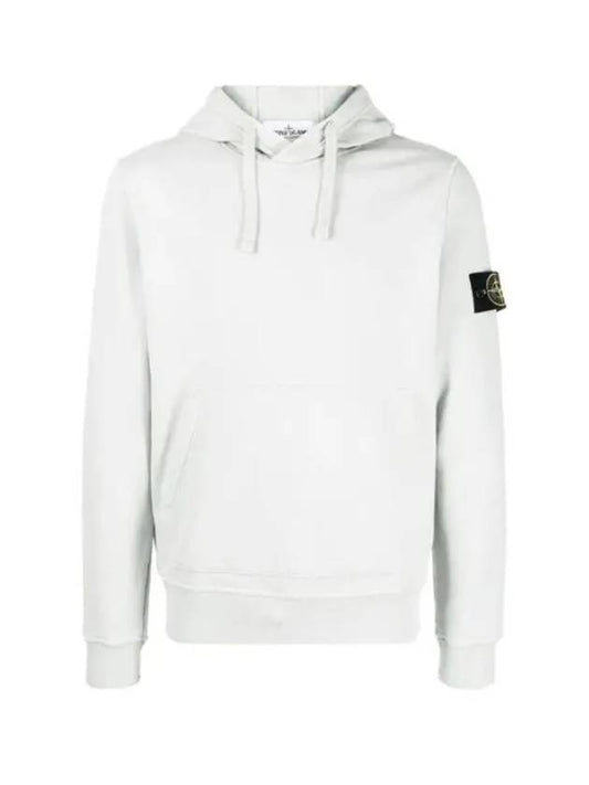 Wappen Patch Cotton Fleece Hoodie White - STONE ISLAND - BALAAN 2