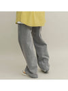 Stone washed over wide denim pants gray denim - GOLD PERCENT - BALAAN 4