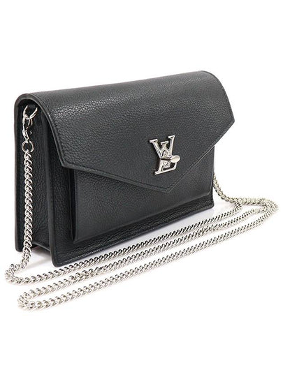 M63471 Black Calfskin My Lock Me BB Silver Chain Shoulder Bag - LOUIS VUITTON - BALAAN 2