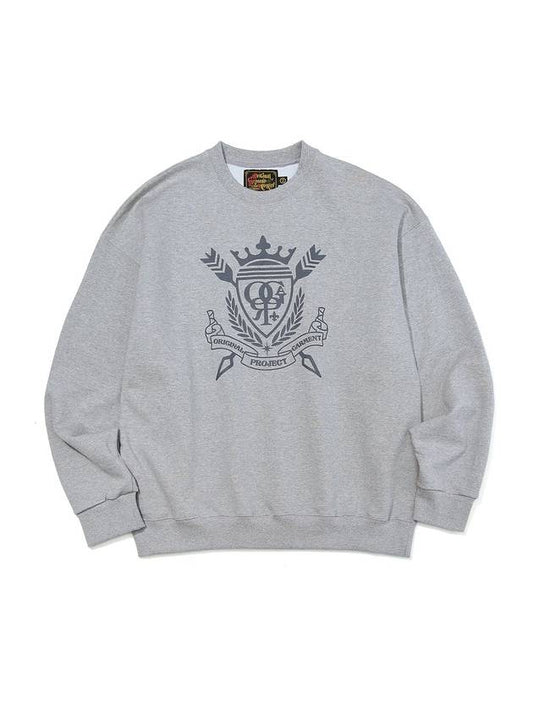 Heritage Emblem Logo Sweatshirts Gray - OGARP - BALAAN 1