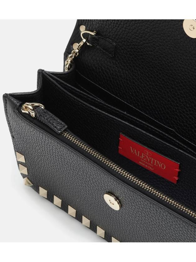 Rockstud Chain Cross Bag Black - VALENTINO - BALAAN 4