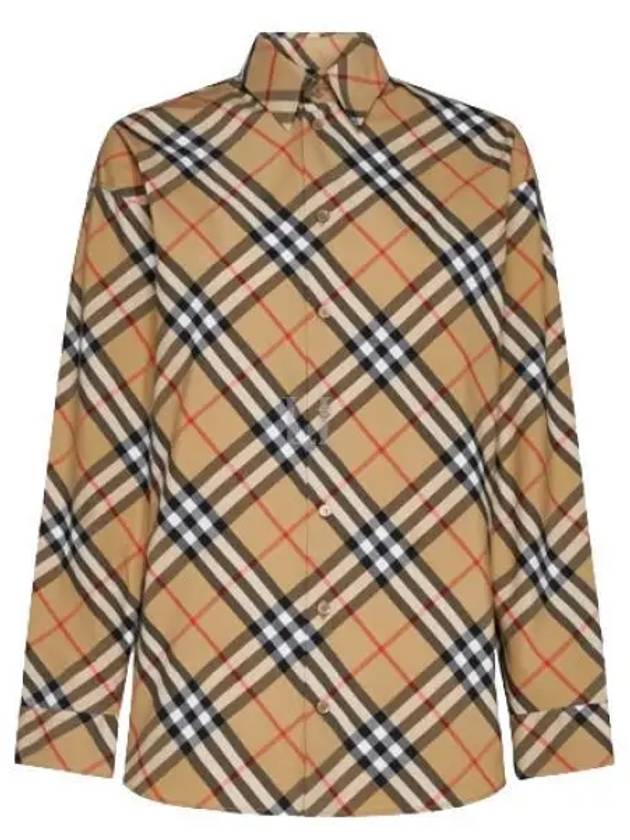 Check Pattern Shirt Beige - BURBERRY - BALAAN 2