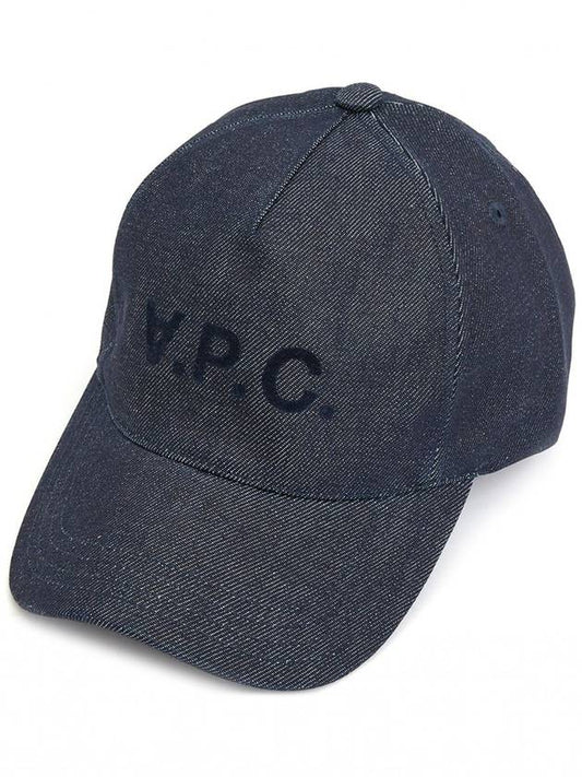 VPC Velvet Logo Denim Ball Cap Blue - A.P.C. - BALAAN 2