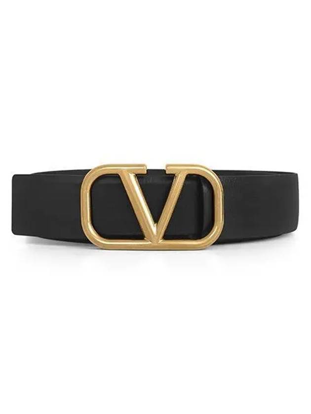 Signature Calfskin Belt Black - VALENTINO - BALAAN 2