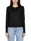 ORB Embroid Logo Knit Top Black - VIVIENNE WESTWOOD - BALAAN 3