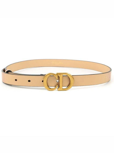 Saddle 20mm Ultrasmooth Calfskin Leather Belt Beige - DIOR - BALAAN 1