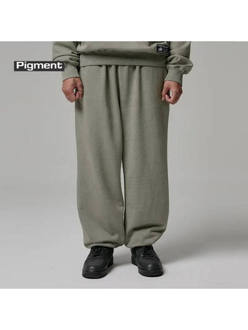 Pigment Jogger Sweatpants Beige Khaki - CRUMP - BALAAN 1