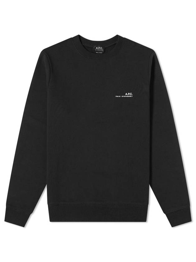 Men's Item Logo Sweatshirt Black - A.P.C. - BALAAN.