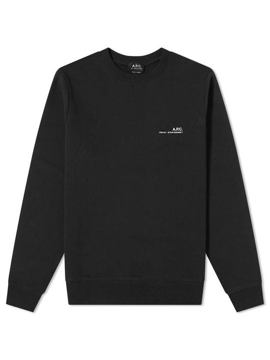 Men's Item Logo Sweatshirt Black - A.P.C. - BALAAN.
