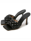 Quilted Nappa Sandal Heels Black - BOTTEGA VENETA - BALAAN 2